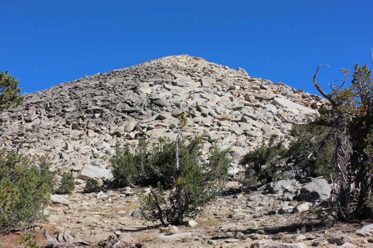 Rocky section before summit