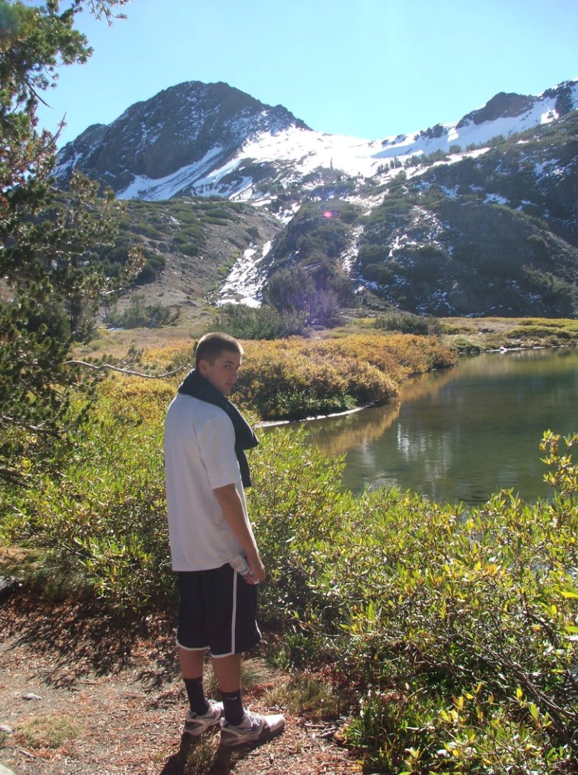 Dustin on the way back down
