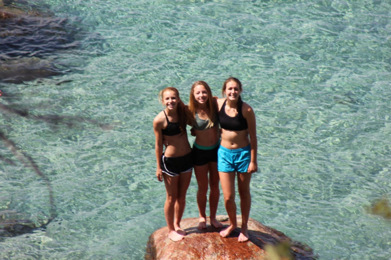 Swimming near the trail split