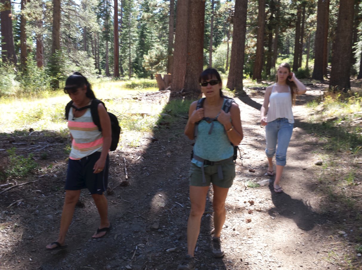 Setting out early on the trail