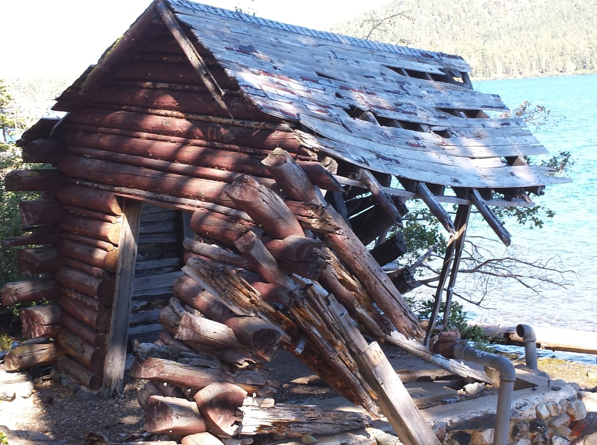 The old boathouse for the property