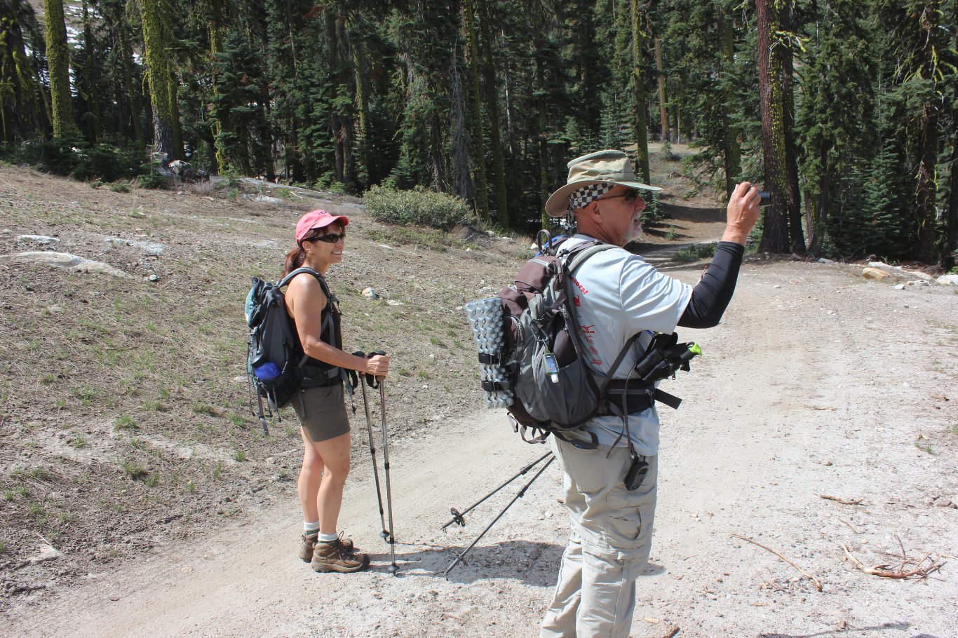 Hiking partners on the slopes