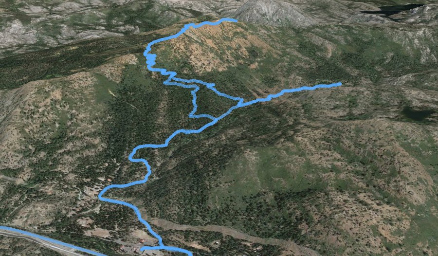 GPS track of hike
