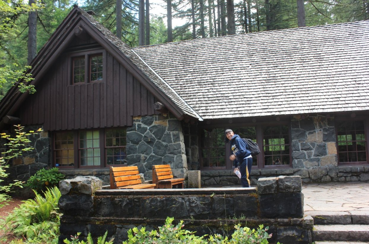 At the lodge