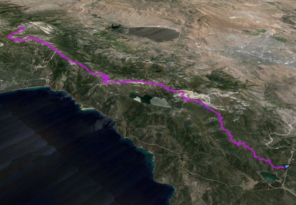 GPS Track of the hike