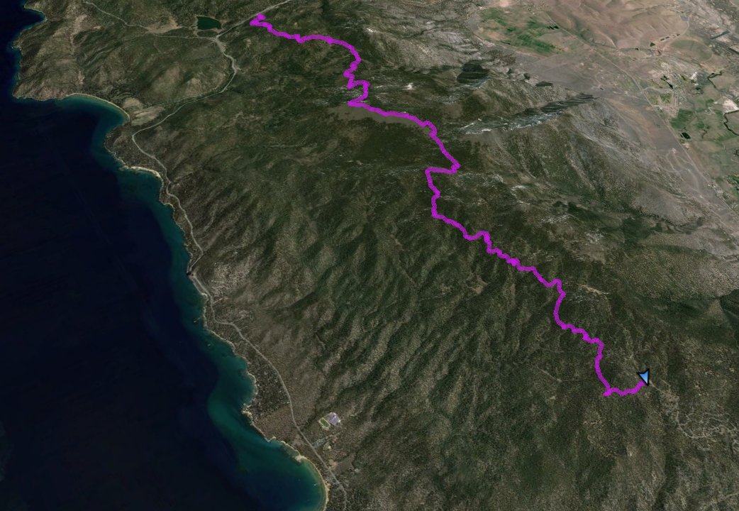 GPS Track of the hike