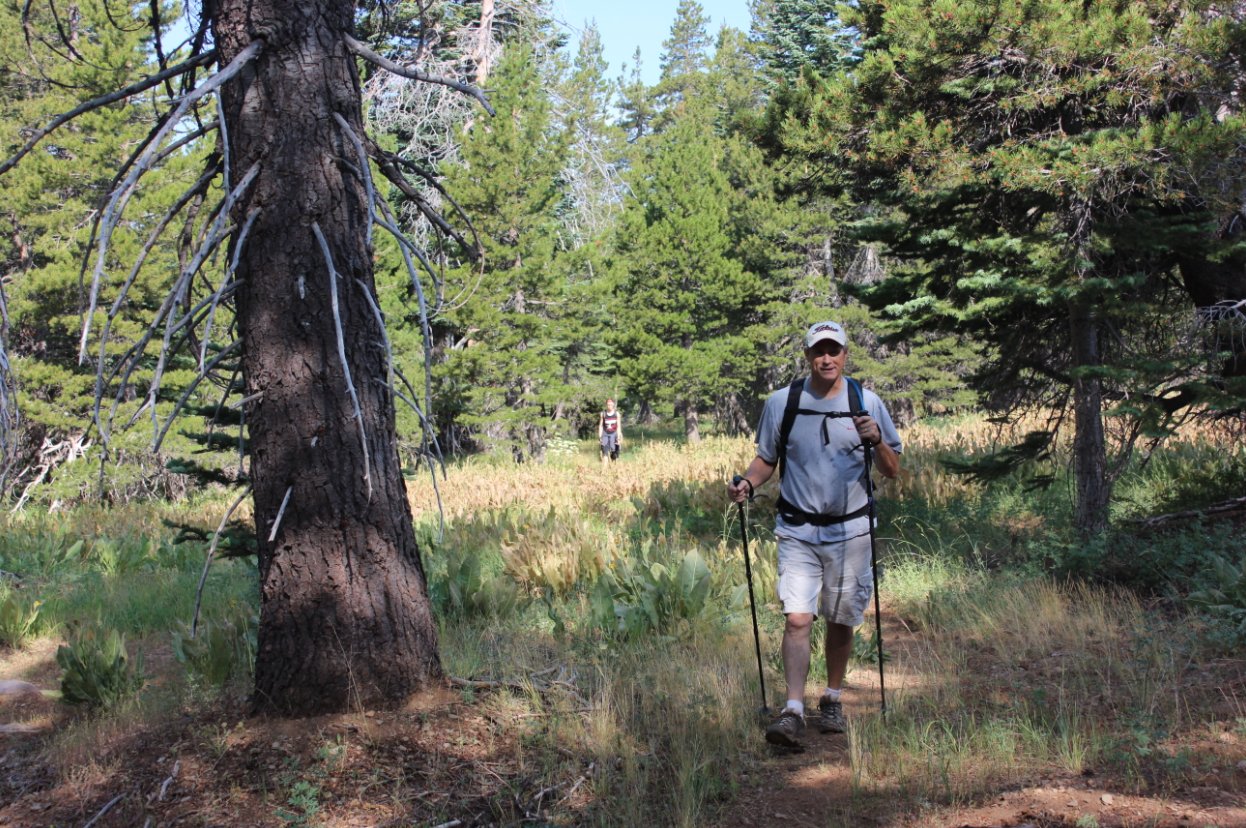 Rich and Tristan on the trail