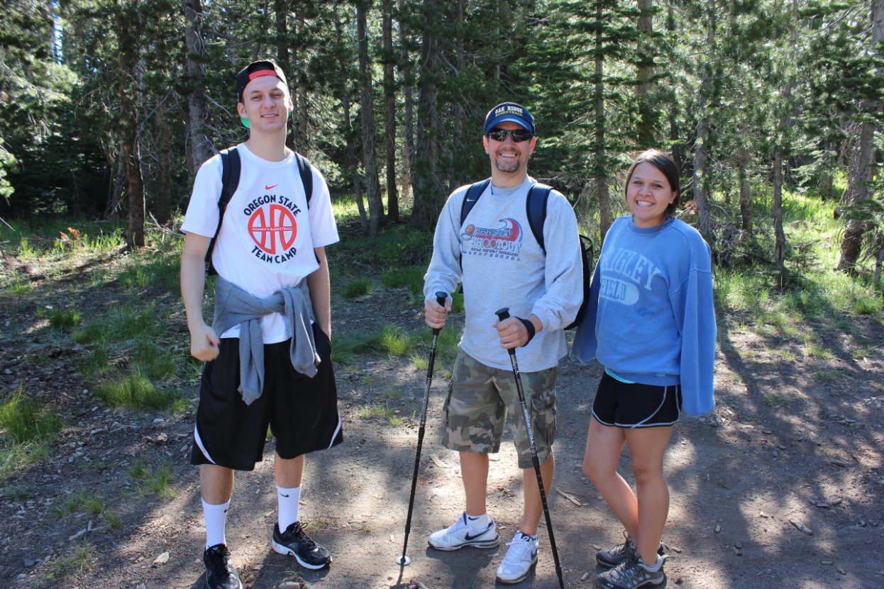Three of the group at the start