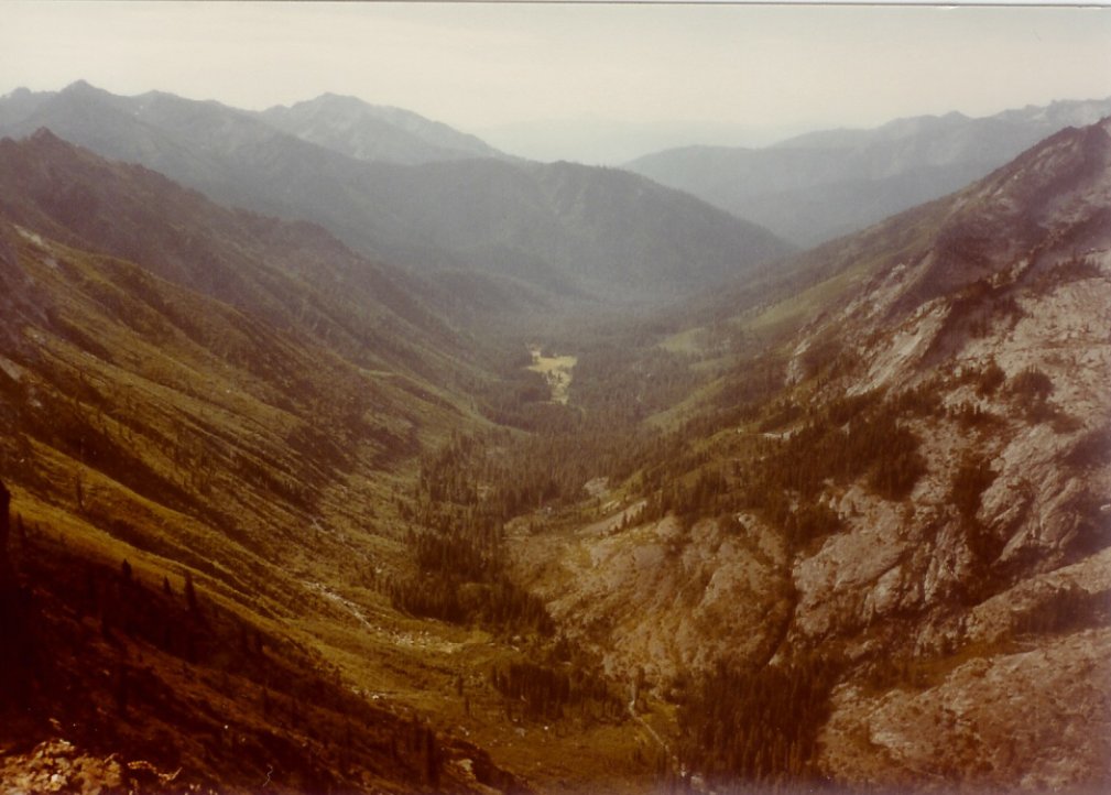 Looking down at Morris Meadows from Sawtooth