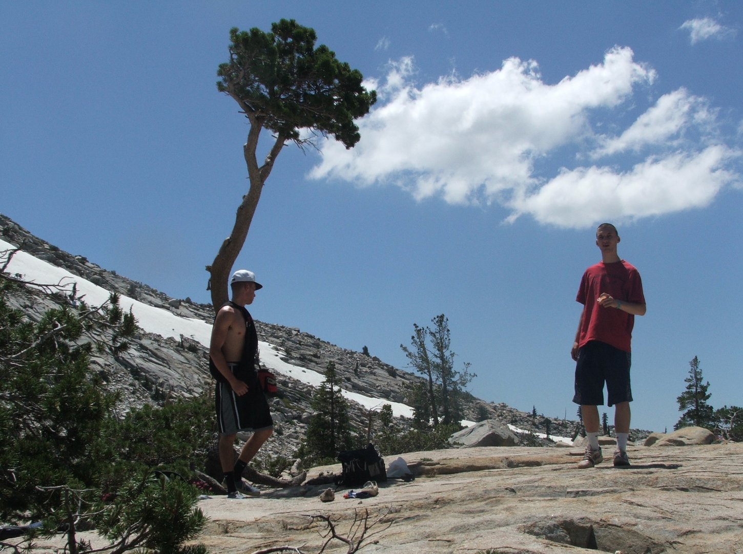 Dustin and Tristan at the lake