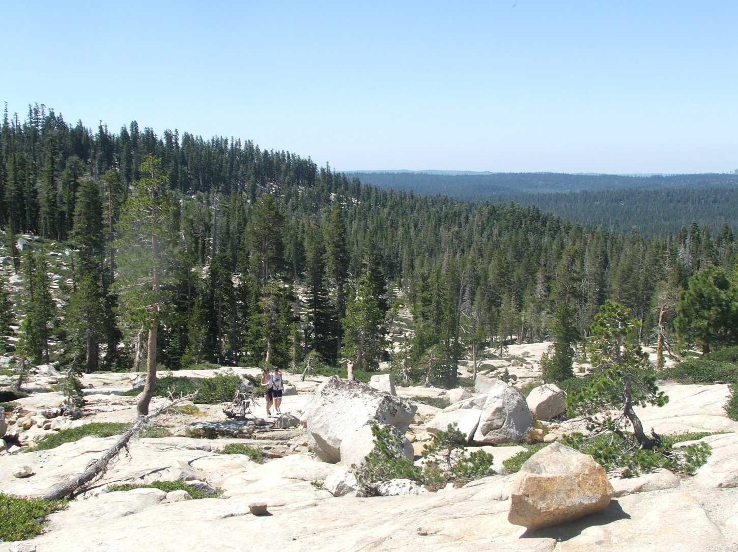 Looking back at the trail