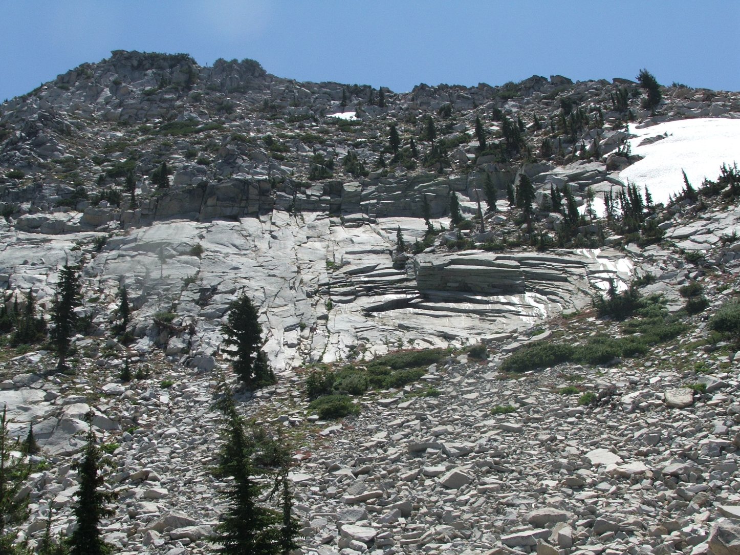 Granite rocks above the lake