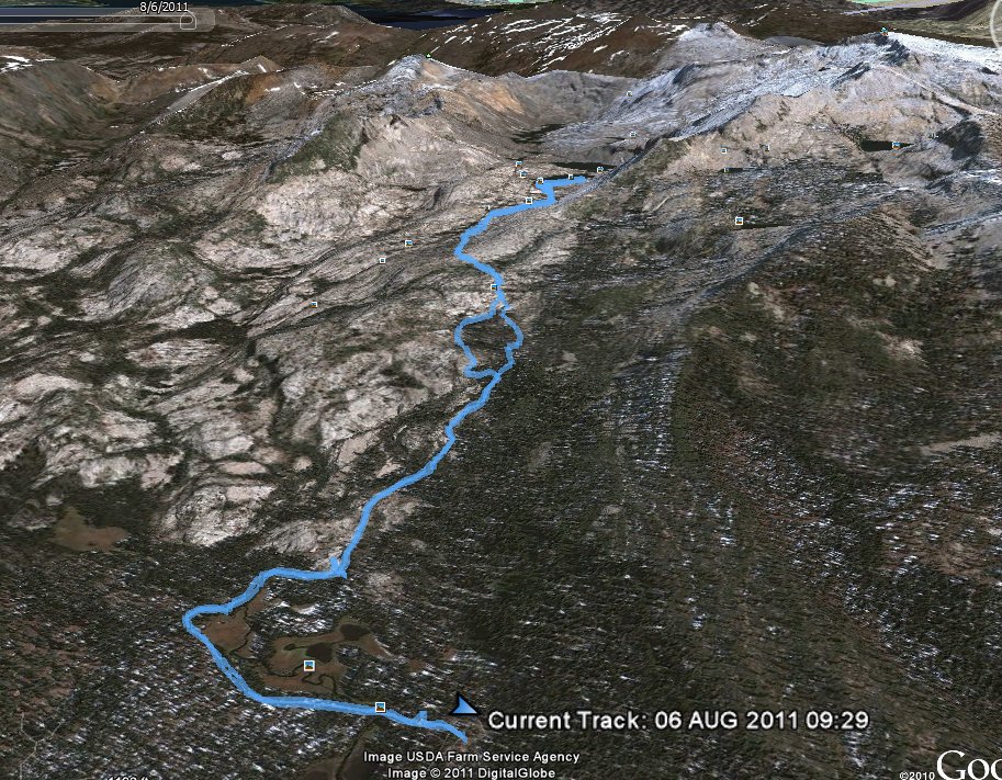 GPS track of hike