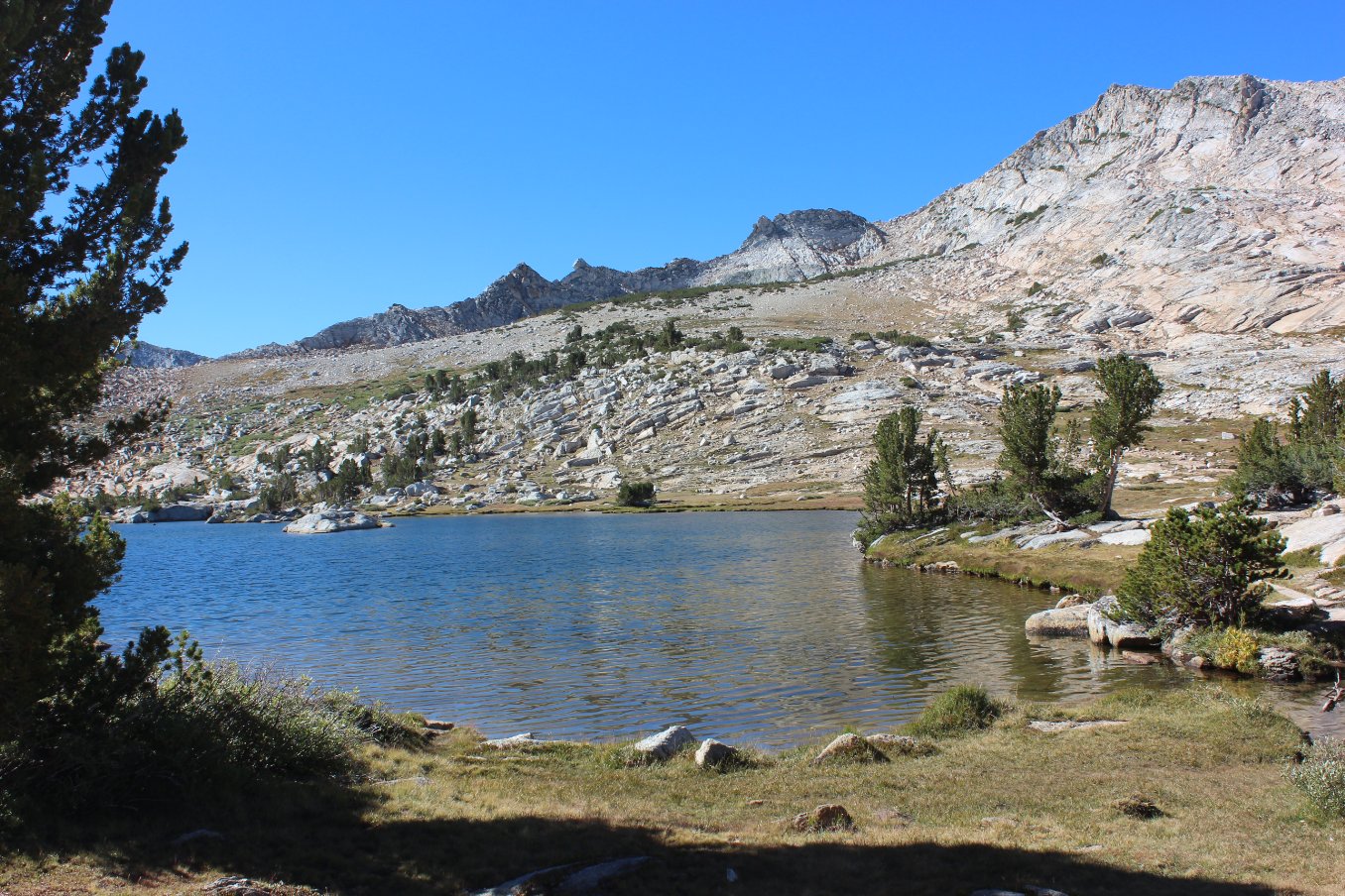 First view of Vogelsang Lake