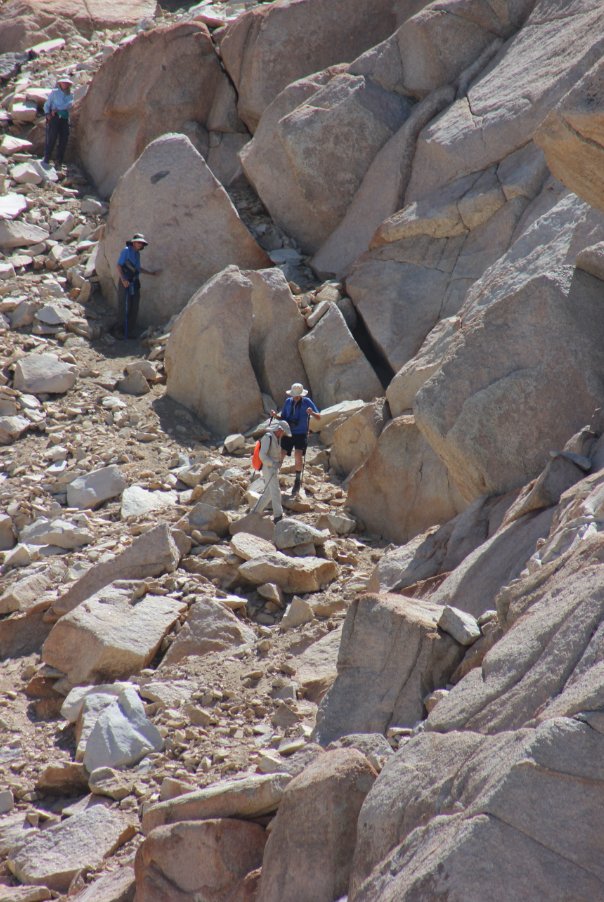 Heading down