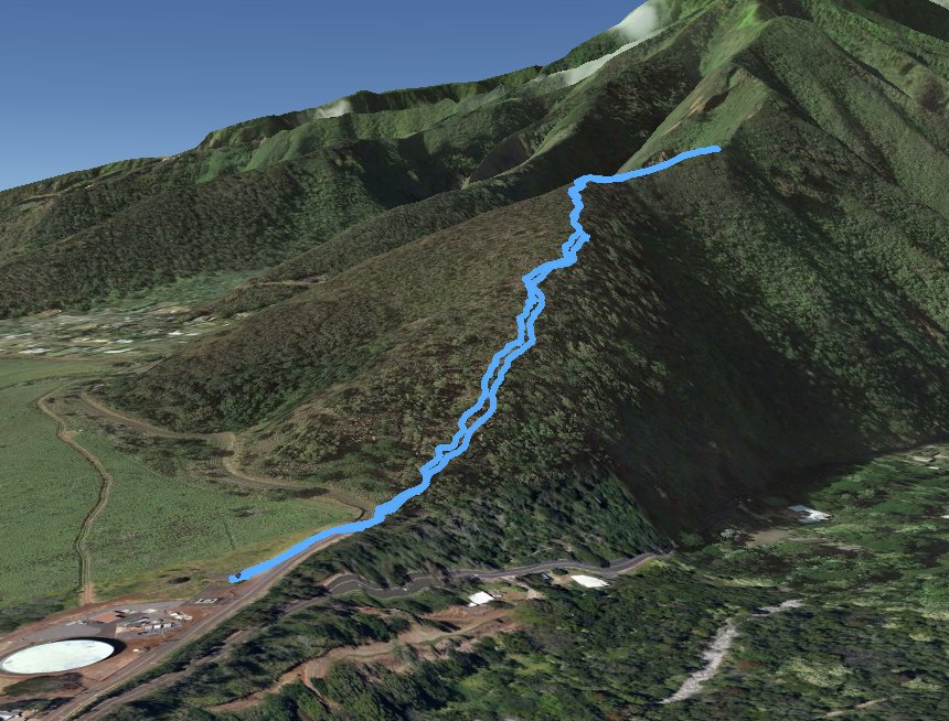 GPS track of hike