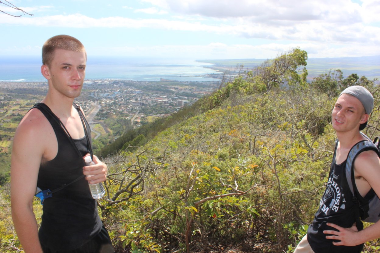 The boys at the cross