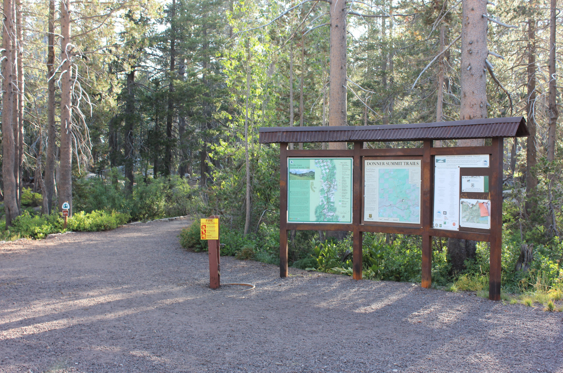 Kiosk at the parking area
