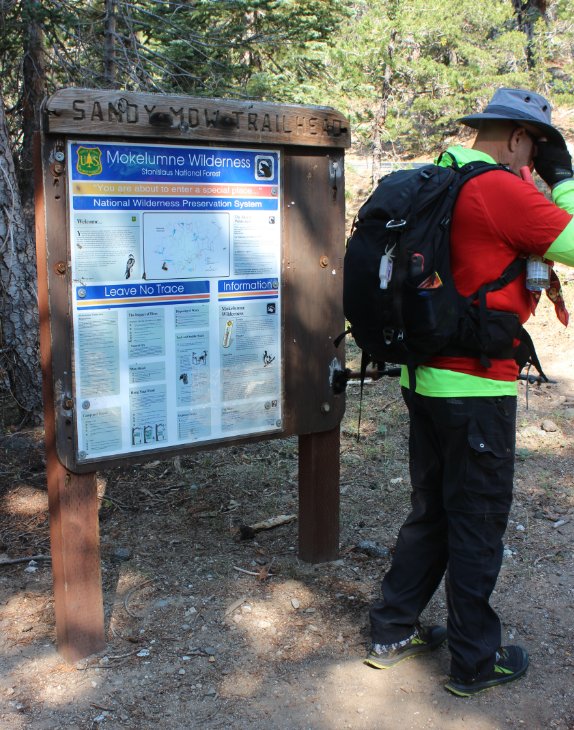 Trailhead area